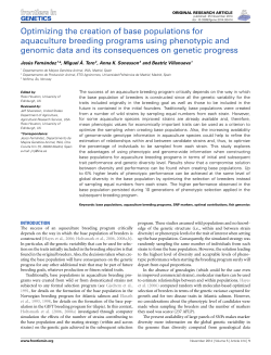 Optimizing the creation of base populations for aquaculture