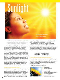 Sunlight - Amazing Health Facts