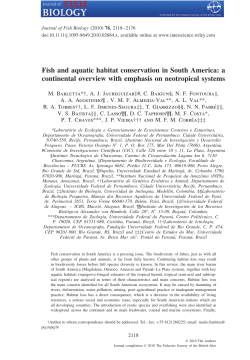 Fish and aquatic habitat conservation in South America