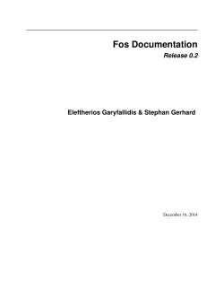 Fos Documentation