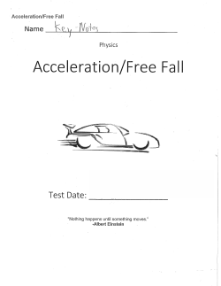 Acceleration/Free Fall