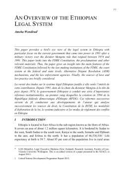 an overview of the ethiopian legal system