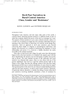 Devil Pact Narratives in Rural Central America