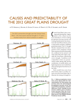 causes and predictability of the 2012 great plains drought