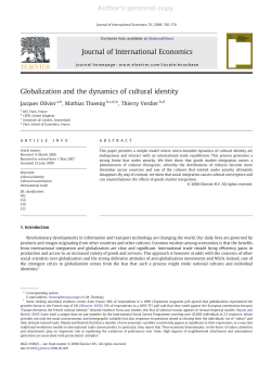 Globalization and the dynamics of cultural identity