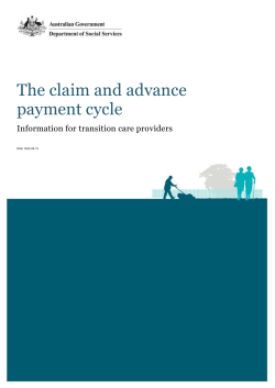 The Claim and Advance Payment Cycle