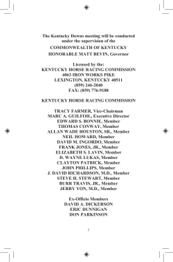 The Kentucky Downs meeting will be conducted under the