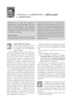 A Pharmacist is a pharmacist, is a pharmacist, is a pharmacist