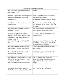Crucible Act II Study Cards- Romero How much time has elapsed