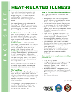 Heat Related Illness Fact Sheet
