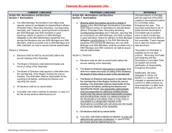 proposed amendments to ana bylaws