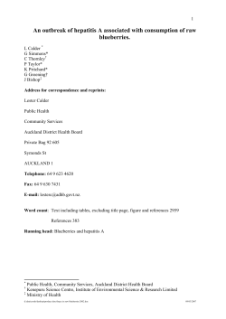 An Outbreak Of Hepatitis A Associated With Consumption Of Raw