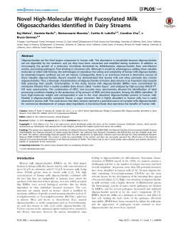 Novel High-Molecular Weight Fucosylated Milk Oligosaccharides
