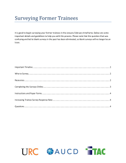 Surveying Former Trainees
