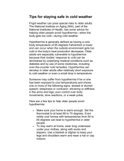 Tips for staying safe in cold weather