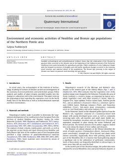 Environment and economic activities of Neolithic and