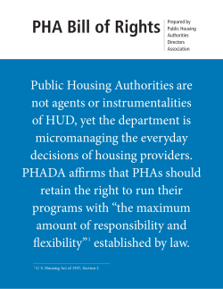 PHA Bill of Rights - Public Housing Authorities Directors Association