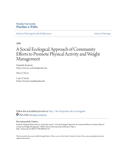 A Social Ecological Approach of Community Efforts - Purdue e-Pubs