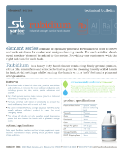 rubidium - santec clean needs