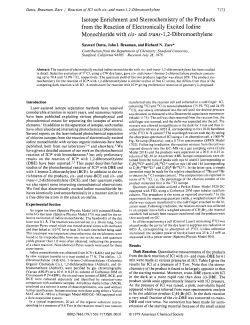 Isotope Enrichment and Stereochemistry of the Products from the