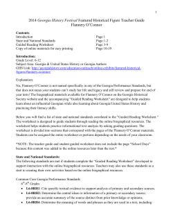 Flannery O`Connor - Georgia Historical Society