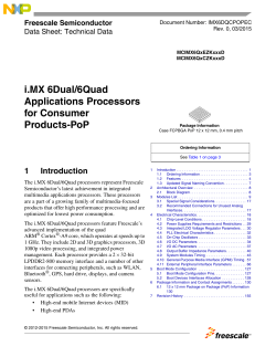 i.MX 6Dual/6Quad Consumer-PoP Applications Processor