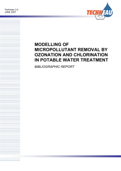 modelling of micropollutant removal by ozonation and