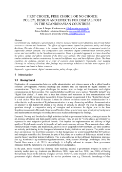 first choice, free choice or no choice: policy, design and effects