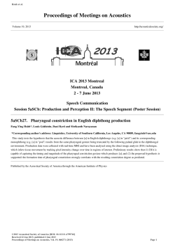 Pharyngeal constriction in English diphthong production