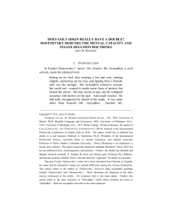 does golyadkin really have a double?