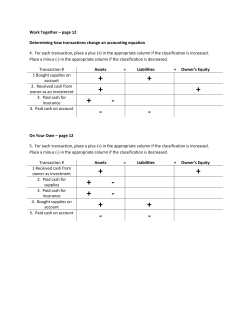 page 12 Determining how transactions change an