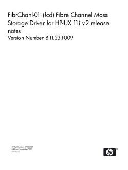 FibrChanl-01 (fcd) Fibre Channel Mass Storage Driver
