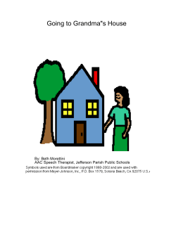 Going to Grandma"s House - Jefferson Parish Public School System