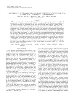 the frequency of tidal features associated with