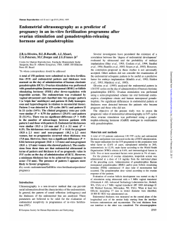 Endometrial ultrasonography as a predictor of pregnancy in an in