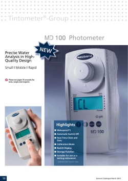Lovibond&reg; MD100 - Thermo Fisher Scientific
