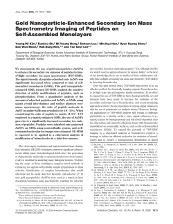 Gold Nanoparticle-Enhanced Secondary Ion Mass Spectrometry