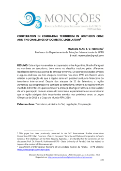 cooperation in combating terrorism in southern cone and the