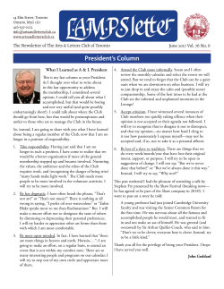 May 2017 - Arts and Letters Club