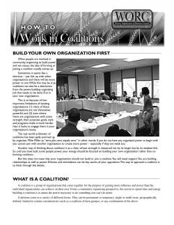 what is a coalition? - Western Organization of Resource Councils