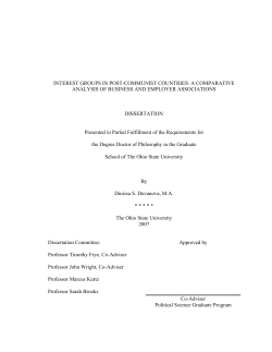 Interest Groups in Post