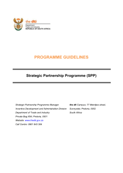 programme guidelines