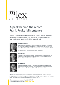 A peek behind the record Frank Peake jail sentence