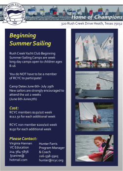 Beginning Summer Sailing
