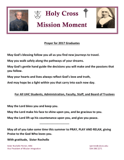 Mission Moment - University of Holy Cross