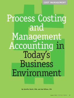 cost management - Strategic Finance