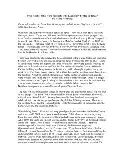 Who Were the Scots Who Settled in Texas?