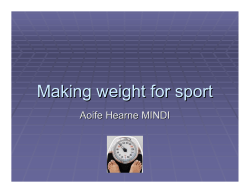 Making weight for sport - Waterford Sports Partnership