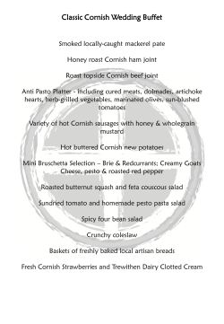 Classic Cornish Wedding Buffet