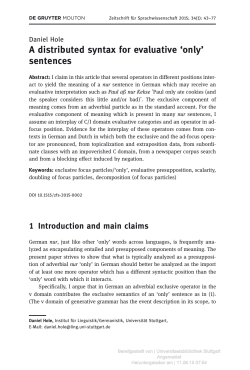 A distributed syntax for evaluative `only` sentences